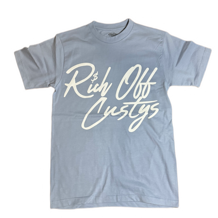 RICH OFF CUSTYS LA TEE- BLUE