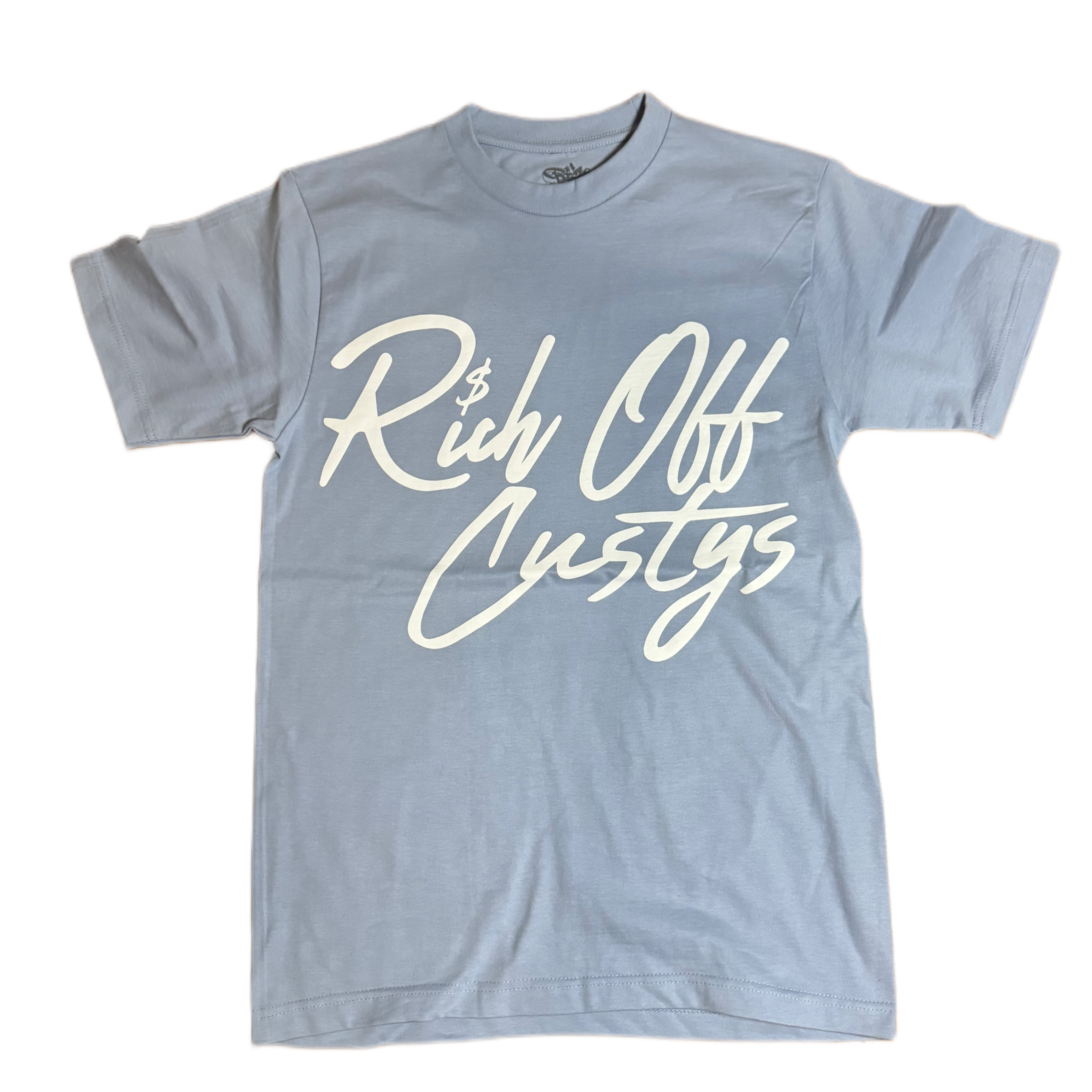 RICH OFF CUSTYS LA TEE- BLUE
