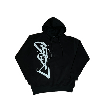 RICH OFF CUSTYS LOGO HOODIE- BLACK