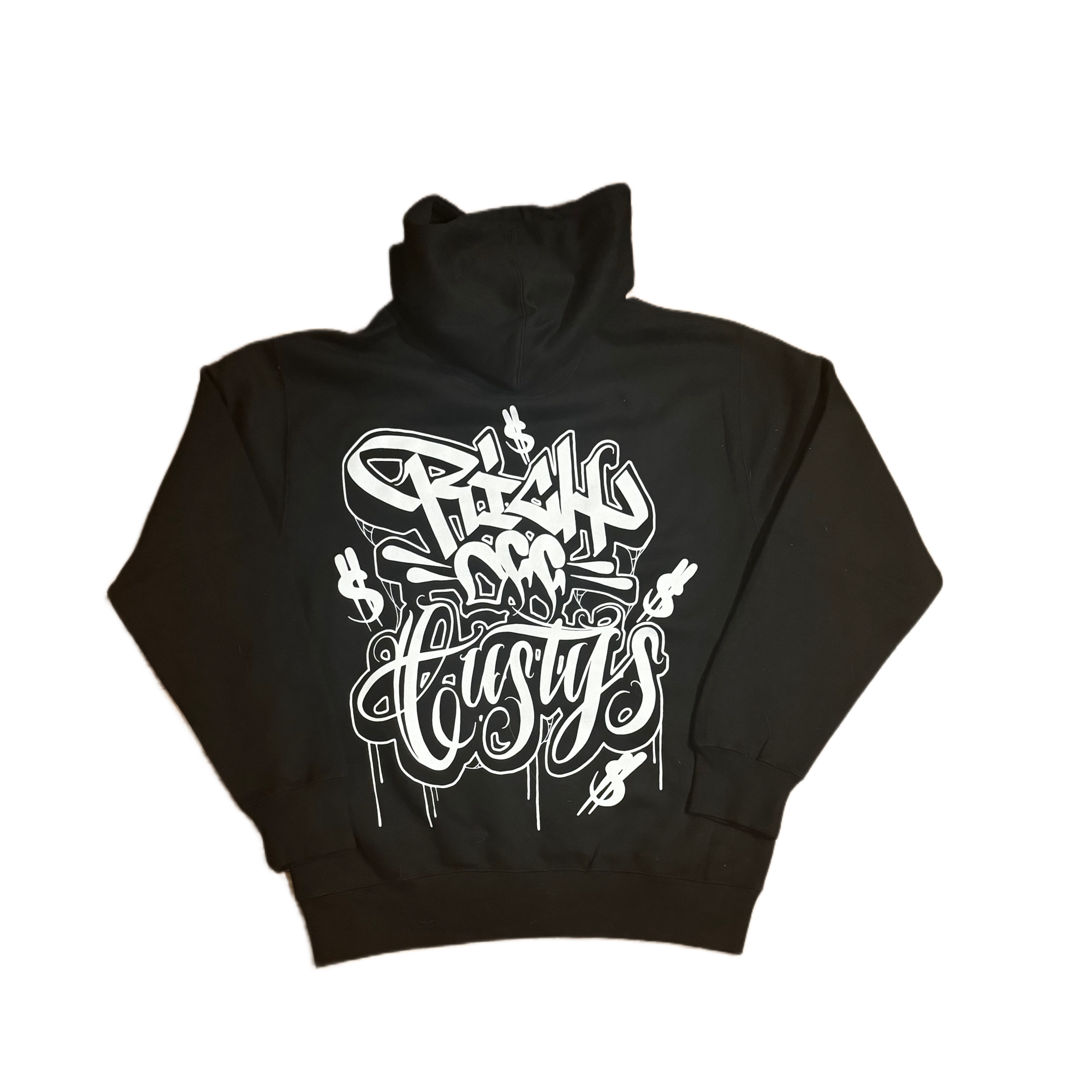 RICH OFF CUSTYS LOGO HOODIE- BLACK