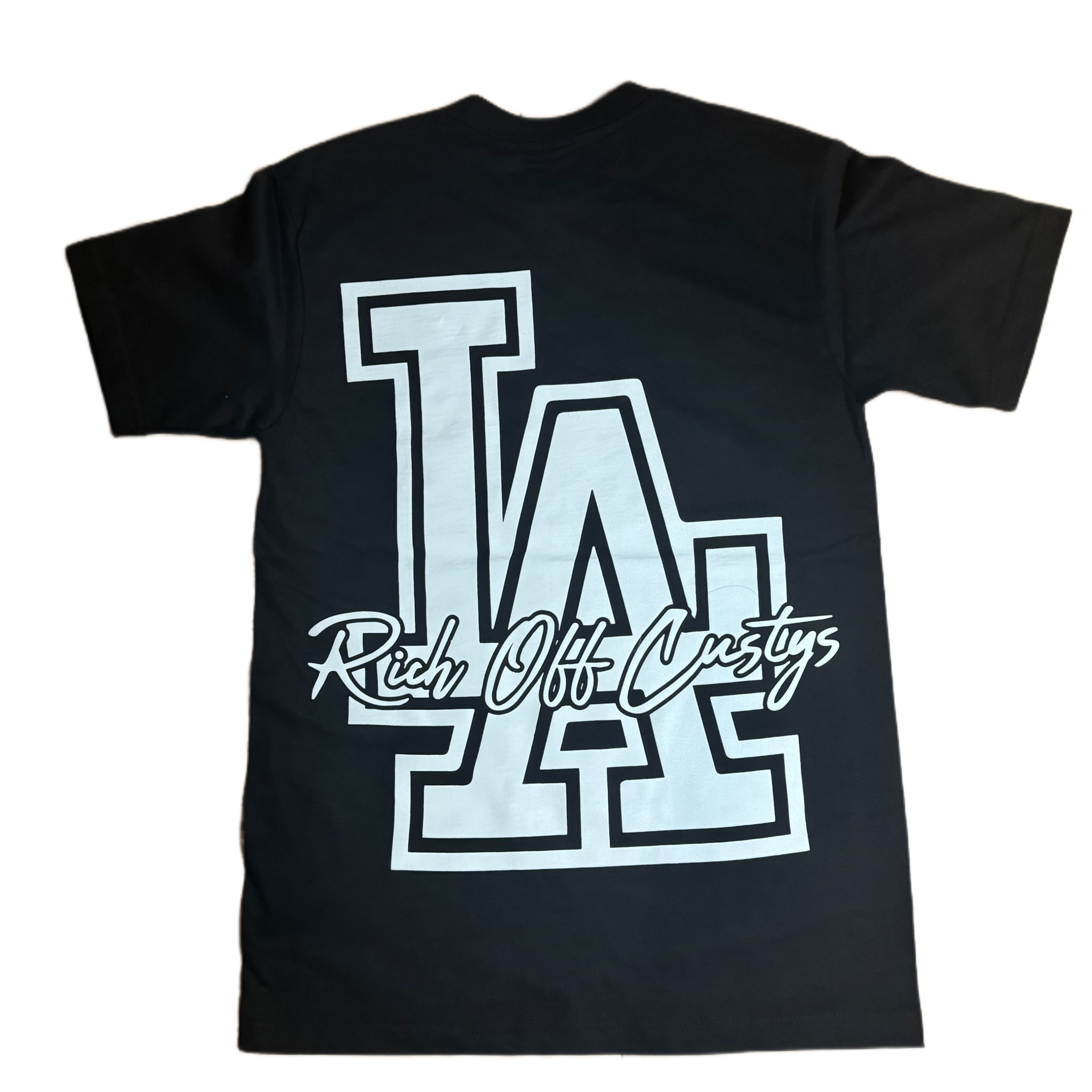 RICH OFF CUSTYS LA TEE- BLACK